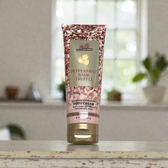 🍥🍫MILK Peppermint Bark Truffle Body Cream Shea Butter, Vitamin E, Aloe 8 oz - Picture 7 of 8